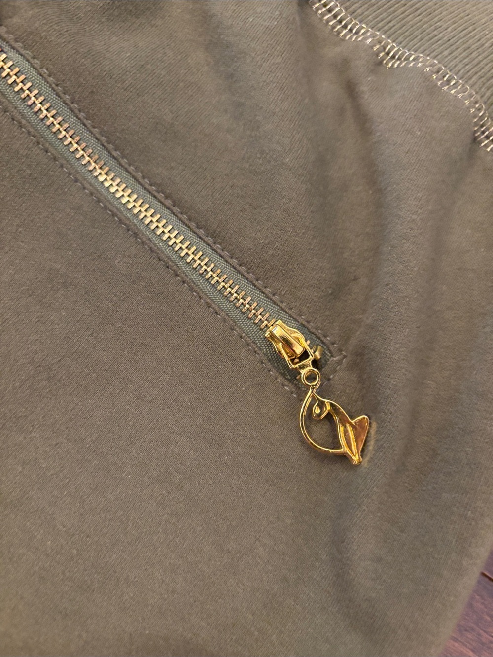 NWT Baby Phat | M | Olive Flare Logo Sweatpants - Picture 7 of 7
